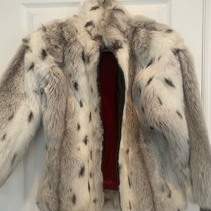 Vintage Donneybrook faux fur black & white jacket